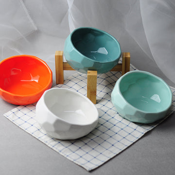 Oblique Mouth Ceramic Bowls