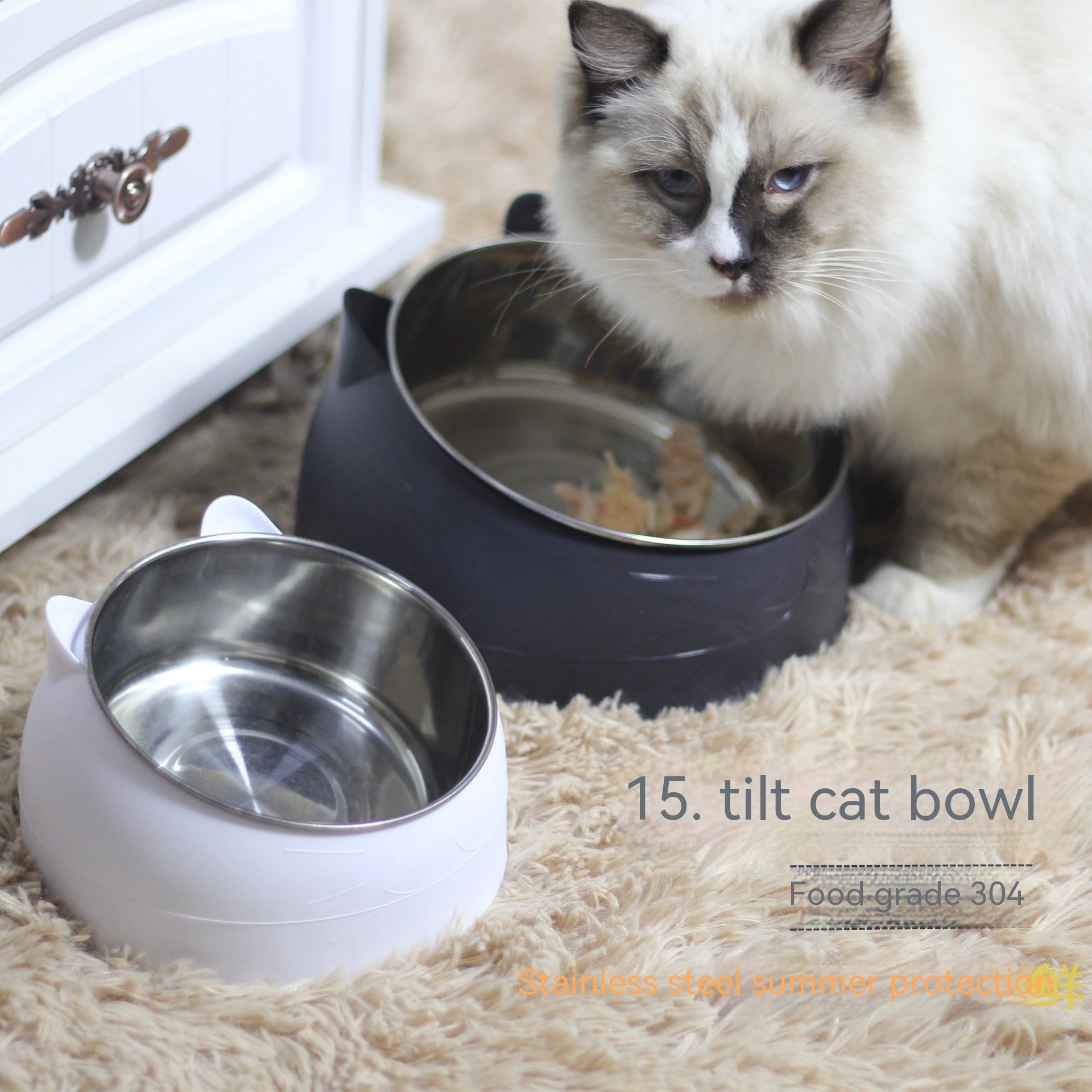 Cervical Protection Stainless Steel Bowl