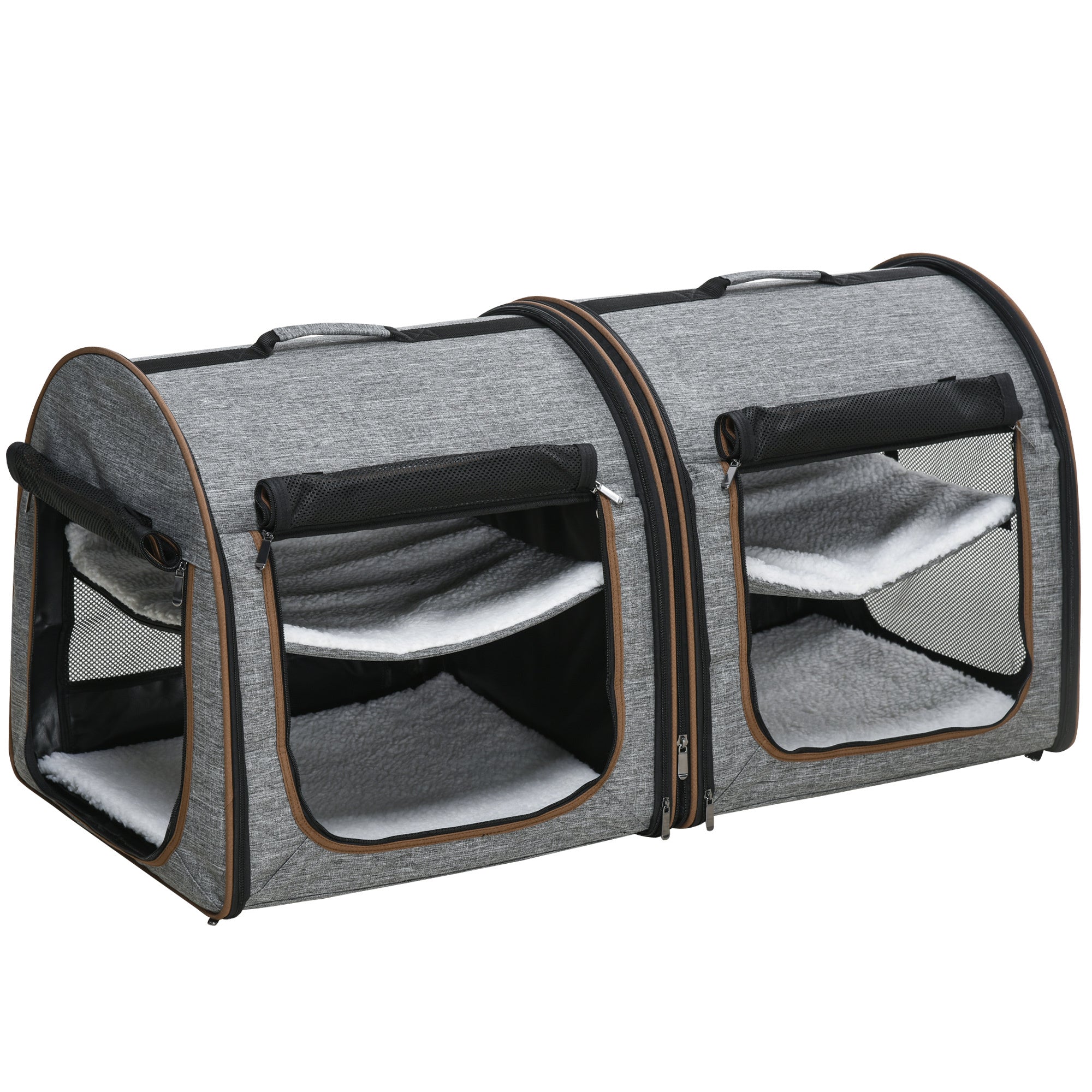 Two Compartments Portable Soft-sided Carrier
