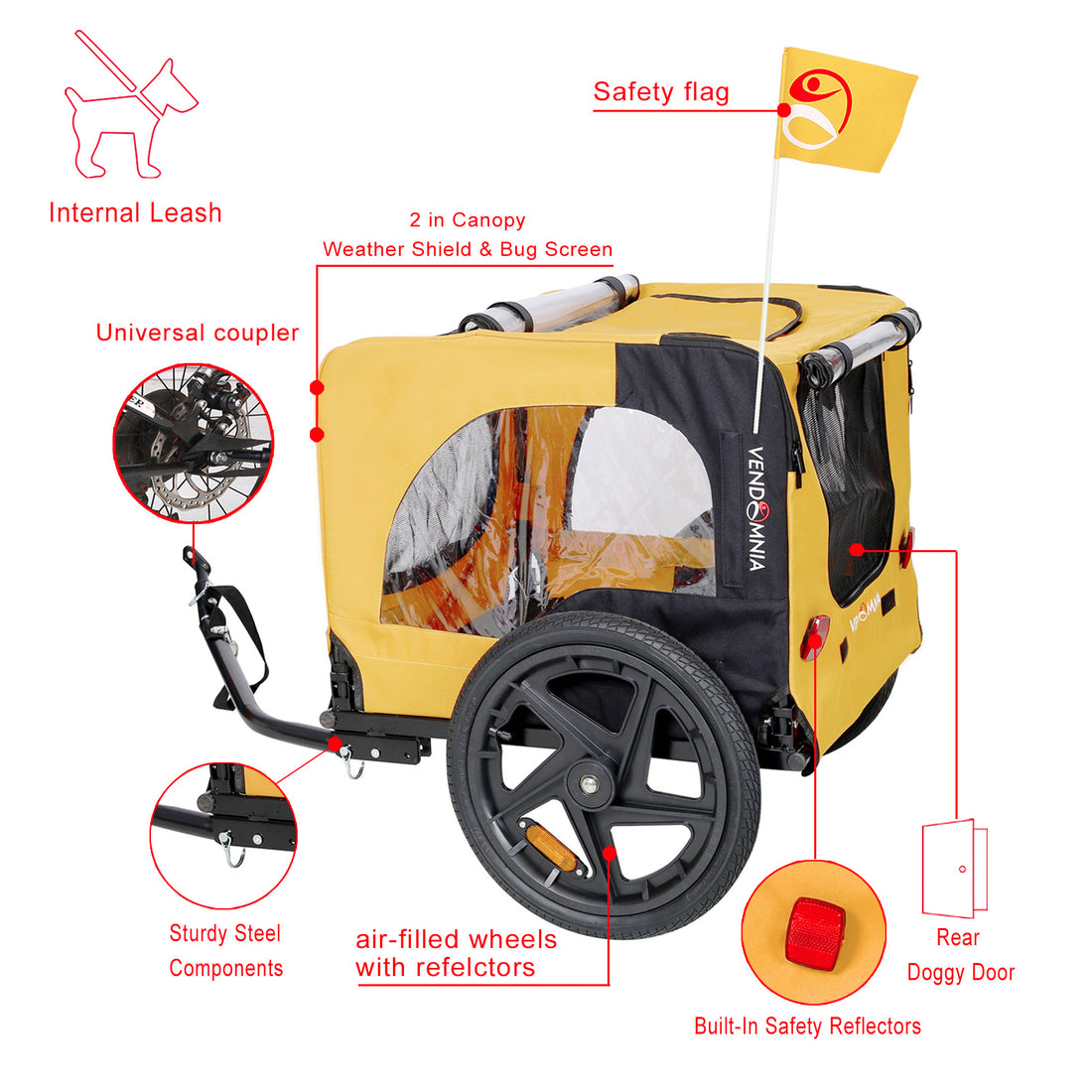 Outdoor Heavy Duty Foldable Pet Stroller