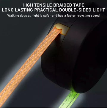 Retractable Reflective Lead 360 Swivel Double Leash